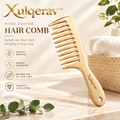 Xulqerav™ Premium Wide Tooth Hair Comb – Anti-Breakage Detangling Comb for Wet &amp; Dry Hair, Elegant Gold Finish